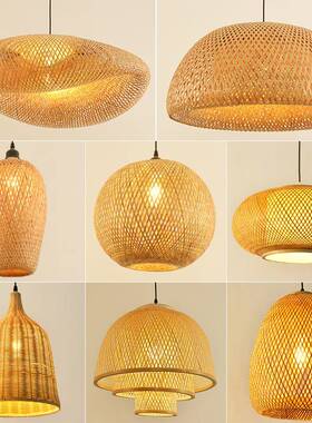 编竹灯笼式复乐古餐厅火锅店茶52432日楼民宿农家东南亚藤编草帽