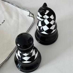 国际象摆现代国棋王软装 饰品样板房客厅件简约创展意厅牙签牙签筒