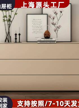 意式轻奢床头柜深灰色烤漆二三斗柜简约卧室储物柜多功能抽屉柜