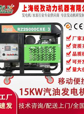 15KWAVR自励V型双缸风冷四冲程双电压等功率汽油发电机大功率