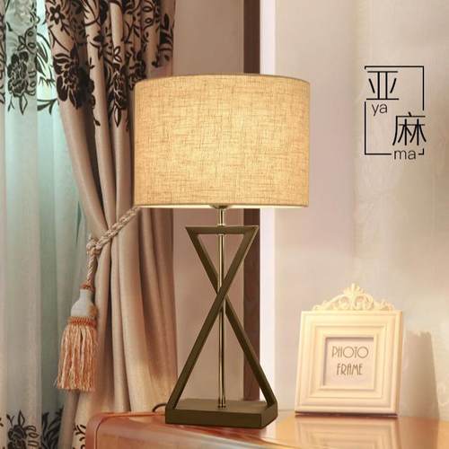 美式led小台灯现代简约北欧床头灯卧室书房阅读LED台灯落地台灯