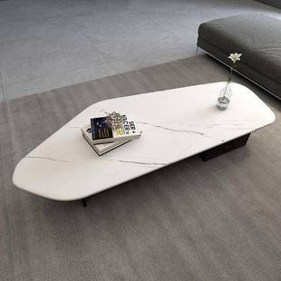 意式极简创意五边形异型茶台岩板小户型客厅茶桌储物小户型适用