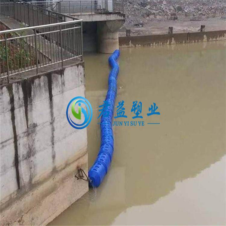 水库拦截垃圾塑料浮筒夹钢丝绳拦污PE聚乙烯浮筒