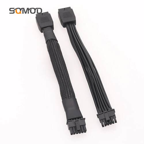 新显卡PCI-E5.012VHPWR16针连接器母头转16（12+4）针公头延长