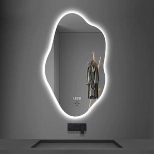 浴室镜异形镜子浴室柜挂墙洗漱台智能洗手间带灯触摸防雾led除雾