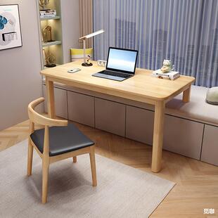 实木书桌飘窗桌高低脚长短腿桌子卧室窗台改造可移动电脑桌写字台