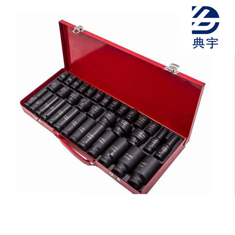 含税1/2气动35件套风炮套筒全套套装长短套筒组六角套筒维修套装