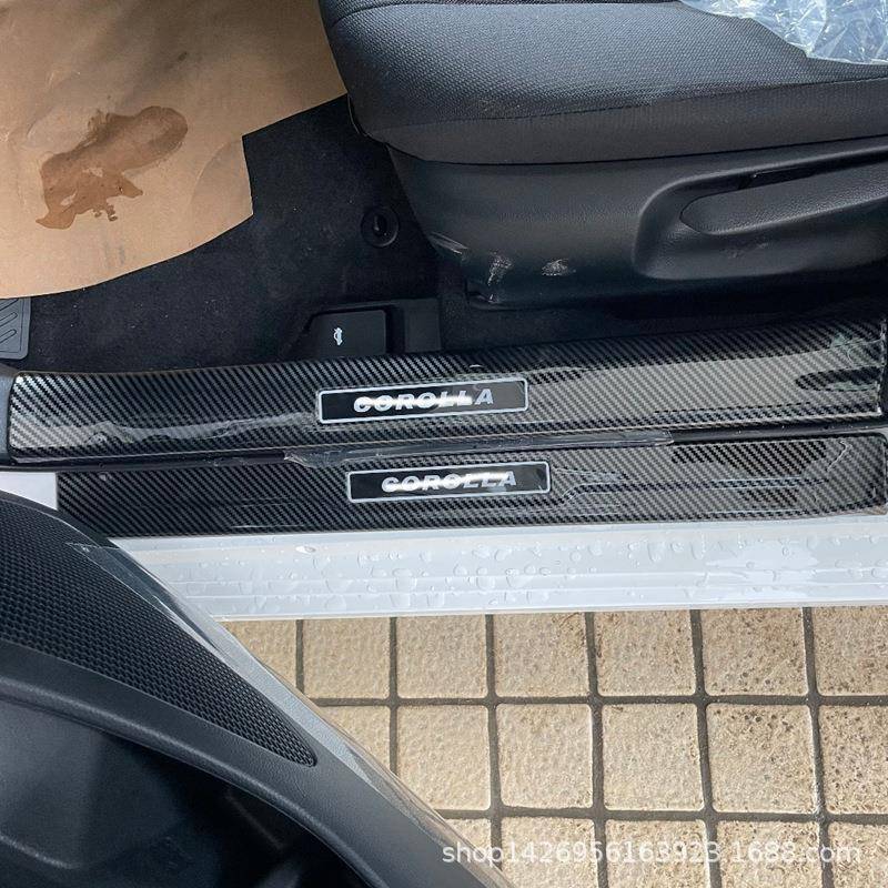 19卡罗拉门槛条迎宾脚踏板改装适用于丰田卡罗拉门坎条尾门护板K
