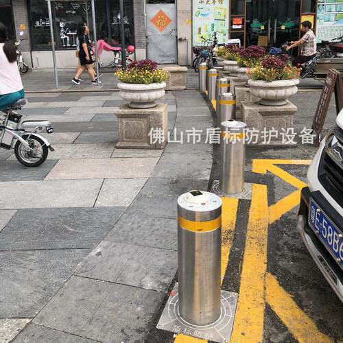 盾标防护升降车挡液压半自动伸缩止车道闸商业街手动伸降隔离墩柱