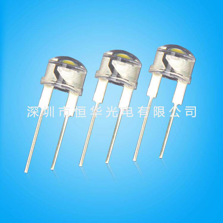 三安芯片高亮f8草帽粉红光led光源0.5w插件8mm粉红发光二极管