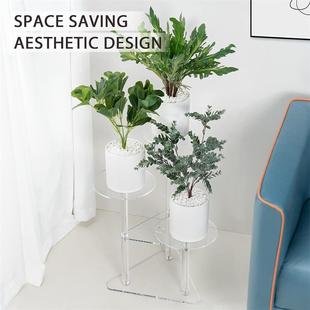 亚克力客厅卧室家居装饰阳台盆栽置物架可拆卸