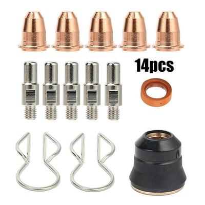 等离子焊枪S45电极割嘴保护帽配件14件套14PCS