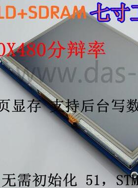 7寸多点触摸屏，高清1024X600分辨率，RGB接口，液晶屏