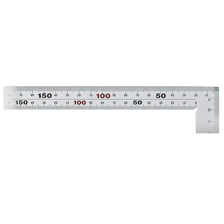 SHINWA木工角尺不锈钢直角尺曲尺H-1411
