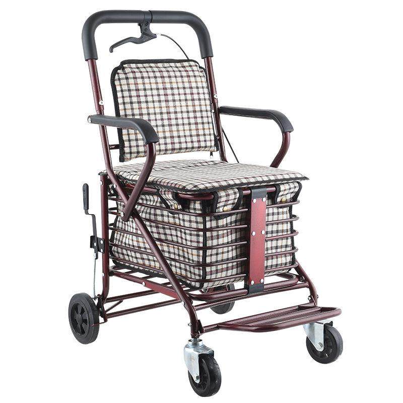家用老年手推车可推可坐折叠购物车老人代步车轻便四轮买菜车新款,智能设备,其他智能设备,淘宝优惠券,粉丝福利购,淘宝优惠卷
