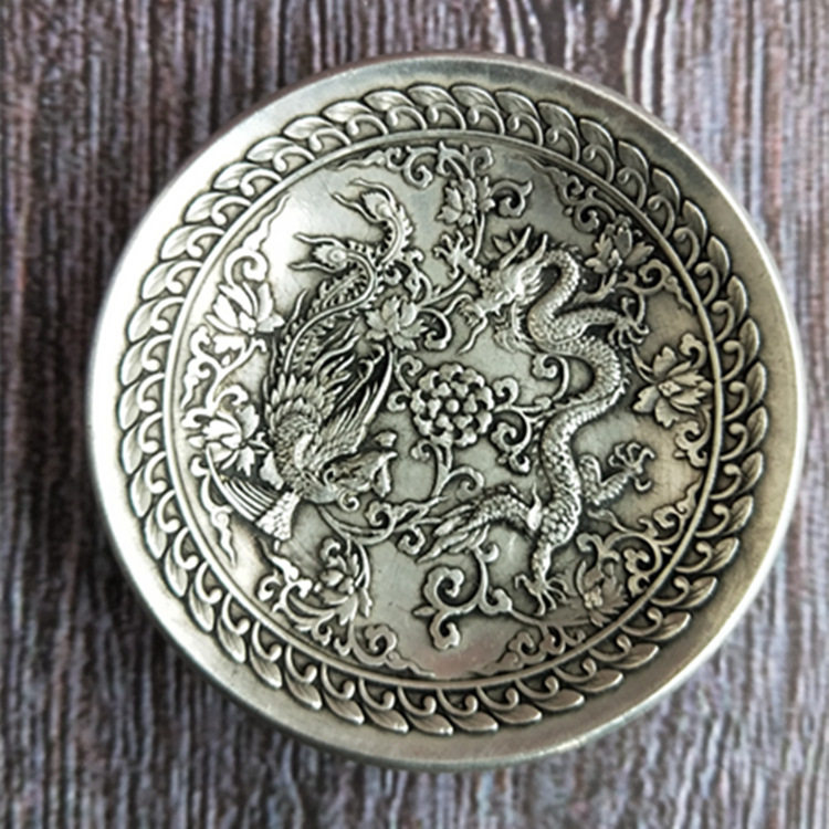 厂家直销仿古银制工艺品民国银盘龙凤水果盘工艺品