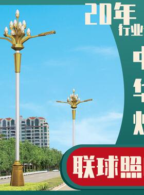 高杆金牛华灯大型景观玉兰雕塑户外景区公园庭院中华路灯led