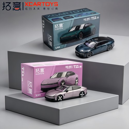 拓意1/64小鹏P7新能源合金车模