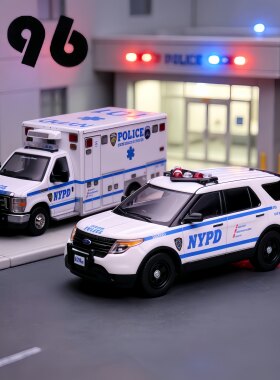 596164NYPD合金车模收藏摆件