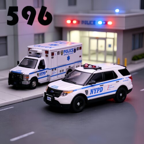596164NYPD合金车模收藏摆件