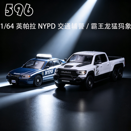 596模型164霸王龙亮灯版皮卡