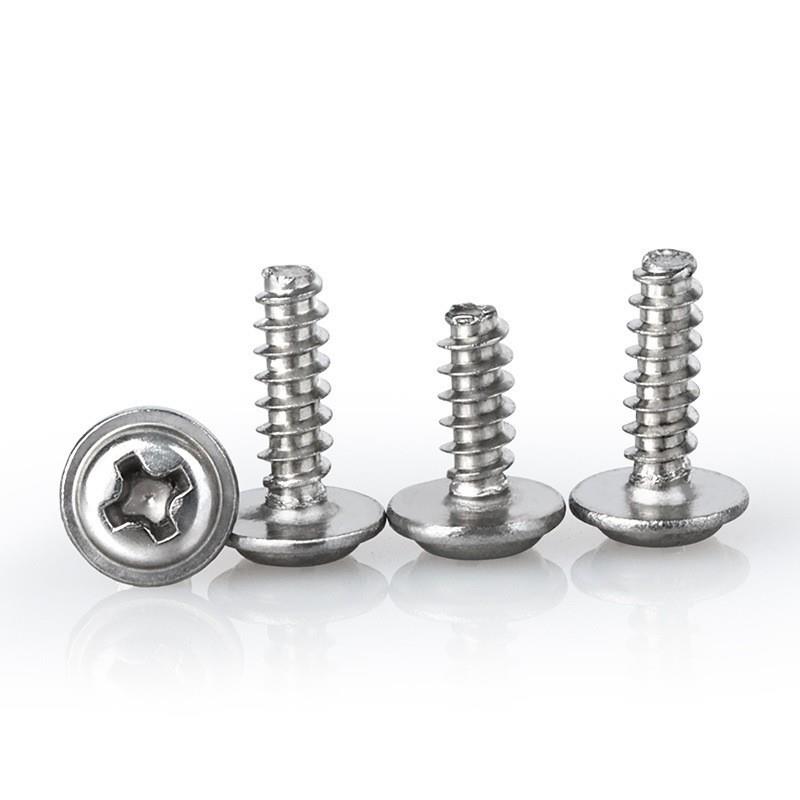 不锈钢十字螺圆头自攻螺丝带自垫攻699丝PWB平尾自攻螺丝盘头自攻