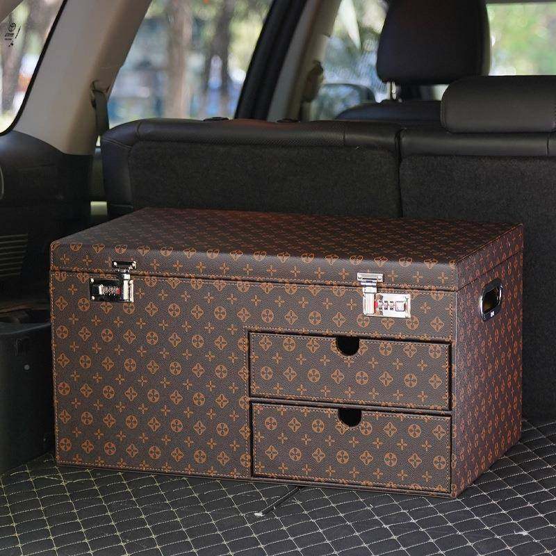 大盒行号密码锁车载收纳箱后备箱储物箱车上李收纳车609装饰内用