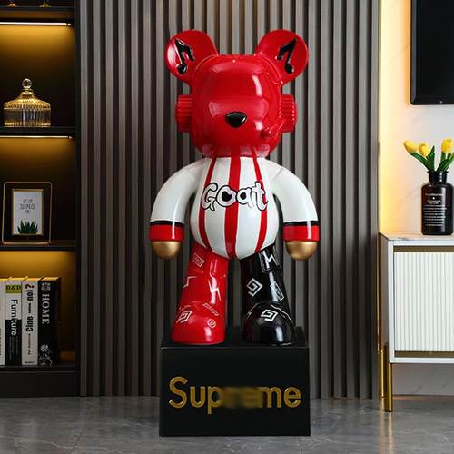 绘J背包熊落地大型件客厅酒D手店直播创WTH意20摆25新品厂家