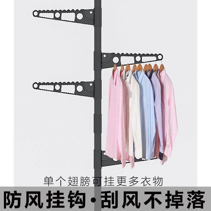 KB1顶Q天979立地衣架室内粗加厚晾免钉置地升降加式晒衣架阳台晒