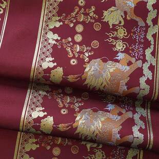 古风新年服CT4068-p妆花面马裙提织金花布新式马甲喜中庆面料