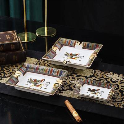 烟灰号厅缸陶瓷家用客高档式奢华欧大个性雪茄烟823办公室KTV潮流