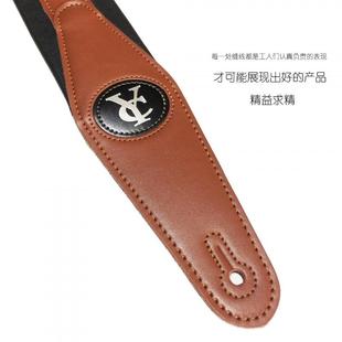 厂民色谣吉他背PTH带工棕色黑木吉器他肩带乐背带