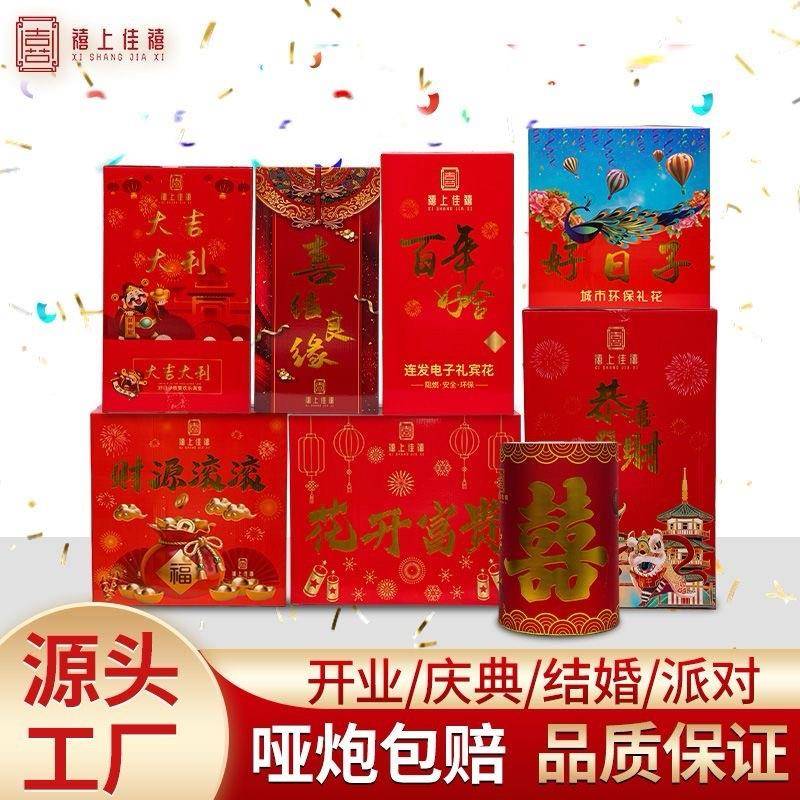 庆花电854子礼炮婚礼礼花遥控爆竹礼炮彩炮新款婚电袍子礼一整箱