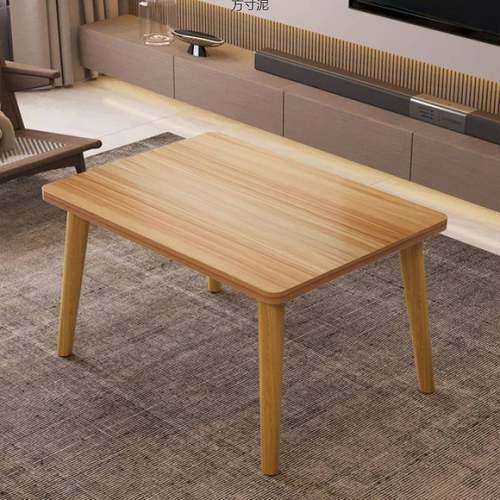 小茶几客厅卧室简约小型桌子风坐地懒人方桌现代家用实木桌腿