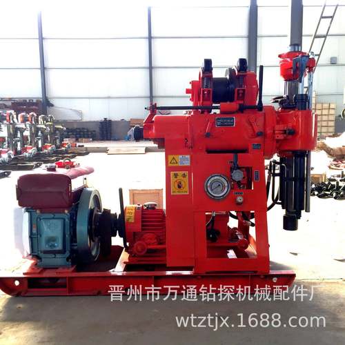 地质钻探XY-1型岩心钻机低速100百米自带泵取心勘察钻机（常柴）