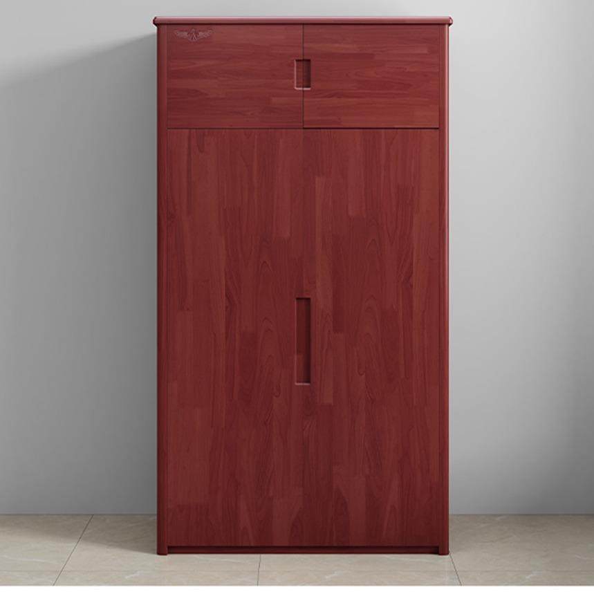 实木制式衣柜组合营具家具中式双门衣柜宿舍家用大容量对开衣橱