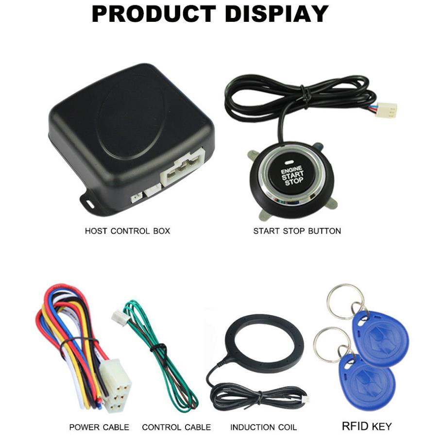 汽车暗锁一键启动暗锁防盗感应RFID防盗器12V通用型