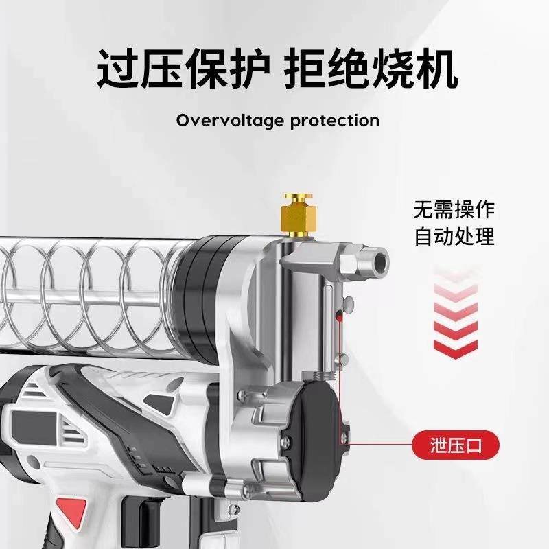 杰达电动黄油枪24星V充电式锂电池新全自无动线黄油600cc款机挖机