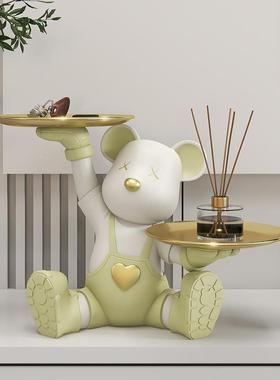 轻奢暴熊入SUF户玄关家钥匙收纳件客厅鞋柜居装饰品乔迁新力居礼