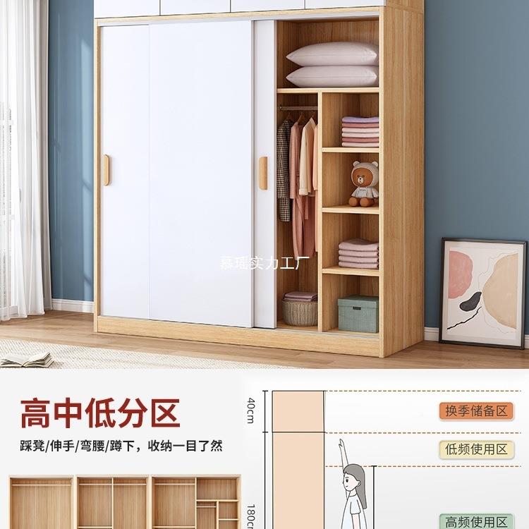 AXN衣柜家用卧推拉门童收纳柜房子小户型出租用儿简室易组装储物