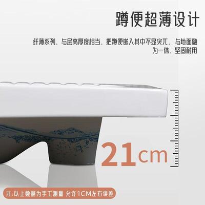 家用陶瓷蹲厕便器水箱整套装卫间臭大防便器蹲坑64011式生便池所