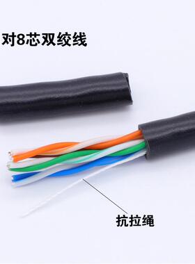 安普超五类0.AQD5铜包铝线足0包5铜银双网绞线电脑网0络线黑色30