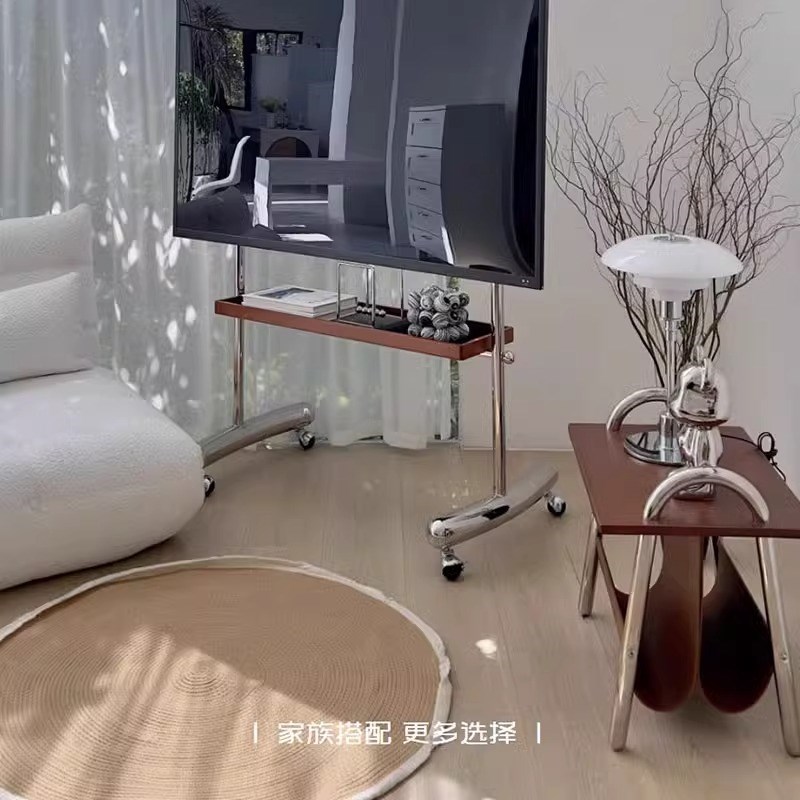 北欧客厅沙发边几置物架零食架实木床头柜轻N奢简约移动小茶几推