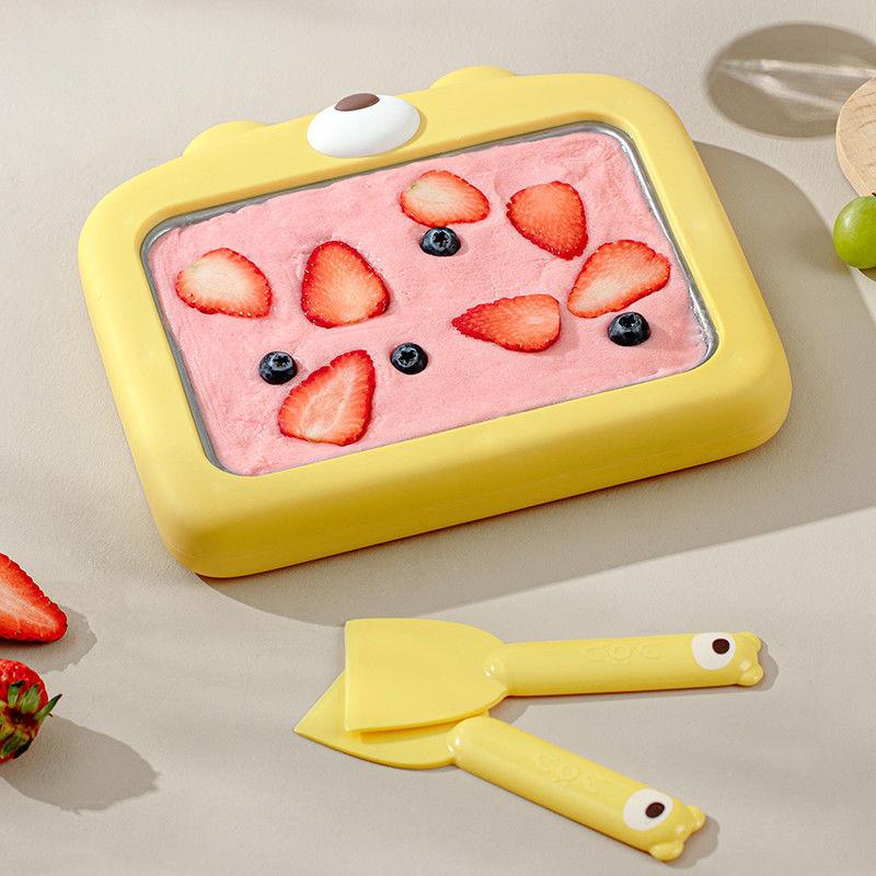 自炒冰机制水免插电厂家直供果儿冰激凌炒酸奶机小型家用童迷你冰