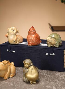 装公桌饰摆件黄铜小摆件桌面办20250101公室工办位摆小件创意可爱