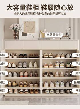 柜门收纳柜一体靠鞋墙家用门口202B257KB25新款户大容量入多层实
