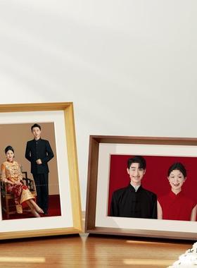 结婚照相框登记照台体6寸7洗片定照摆制婚纱照件照F9896MHM8寸摆