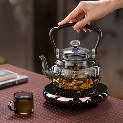 水2024围炉煮茶壶煮器加厚5458玻璃烧耐高陶温泡茶壶电炉煮茶茶星