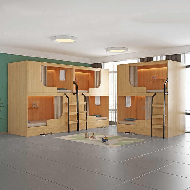 太空舱寓床层酒店民宿全包上床宿舍钢木TF-96315结公合下铺双床成