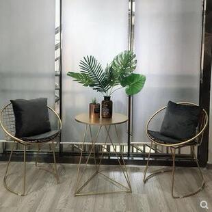 网北阳欧奶茶店餐无品牌/桌i椅ns椅红子小圆桌椅组合简约现代家用